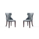 Reine Faux Leather Dining Chair in Pebble Grey (Set of 2)