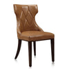 Reine Saddle and Walnut Faux Leather Dining Chair (Set of Two) MHC-DC007-SA