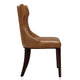 Reine Saddle and Walnut Faux Leather Dining Chair (Set of Two) MHC-DC007-SA