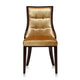 Fifth Avenue Antique Gold and Walnut Velvet Dining Chair (Set of Two) MHC-DC008-AG