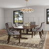 Fifth Avenue Faux Leather Dining Chair in Grey and Walnut (Set of 2) MHC-DC008-GY