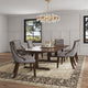 Fifth Avenue Faux Leather Dining Chair in Grey and Walnut (Set of 2) MHC-DC008-GY