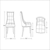 Fifth Avenue Faux Leather Dining Chair in Grey and Walnut (Set of 2) MHC-DC008-GY
