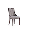Fifth Avenue Faux Leather Dining Chair in Grey and Walnut (Set of 2) MHC-DC008-GY