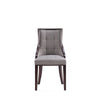 Fifth Avenue Faux Leather Dining Chair in Grey and Walnut (Set of 2) MHC-DC008-GY