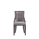 Fifth Avenue Faux Leather Dining Chair in Grey and Walnut (Set of 2) MHC-DC008-GY