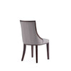 Fifth Avenue Faux Leather Dining Chair in Grey and Walnut (Set of 2) MHC-DC008-GY