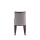 Fifth Avenue Faux Leather Dining Chair in Grey and Walnut (Set of 2) MHC-DC008-GY
