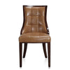 Fifth Avenue Saddle and Walnut Faux Leather Dining Chair (Set of Two) MHC-DC008-SA