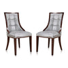 Fifth Avenue Silver and Walnut Faux Leather Dining Chair (Set of Two)