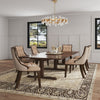 Fifth Avenue Faux Leather Dining Chair in Tan and Walnut (Set of 2) MHC-DC008-TN