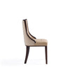 Fifth Avenue Faux Leather Dining Chair in Tan and Walnut (Set of 2) MHC-DC008-TN