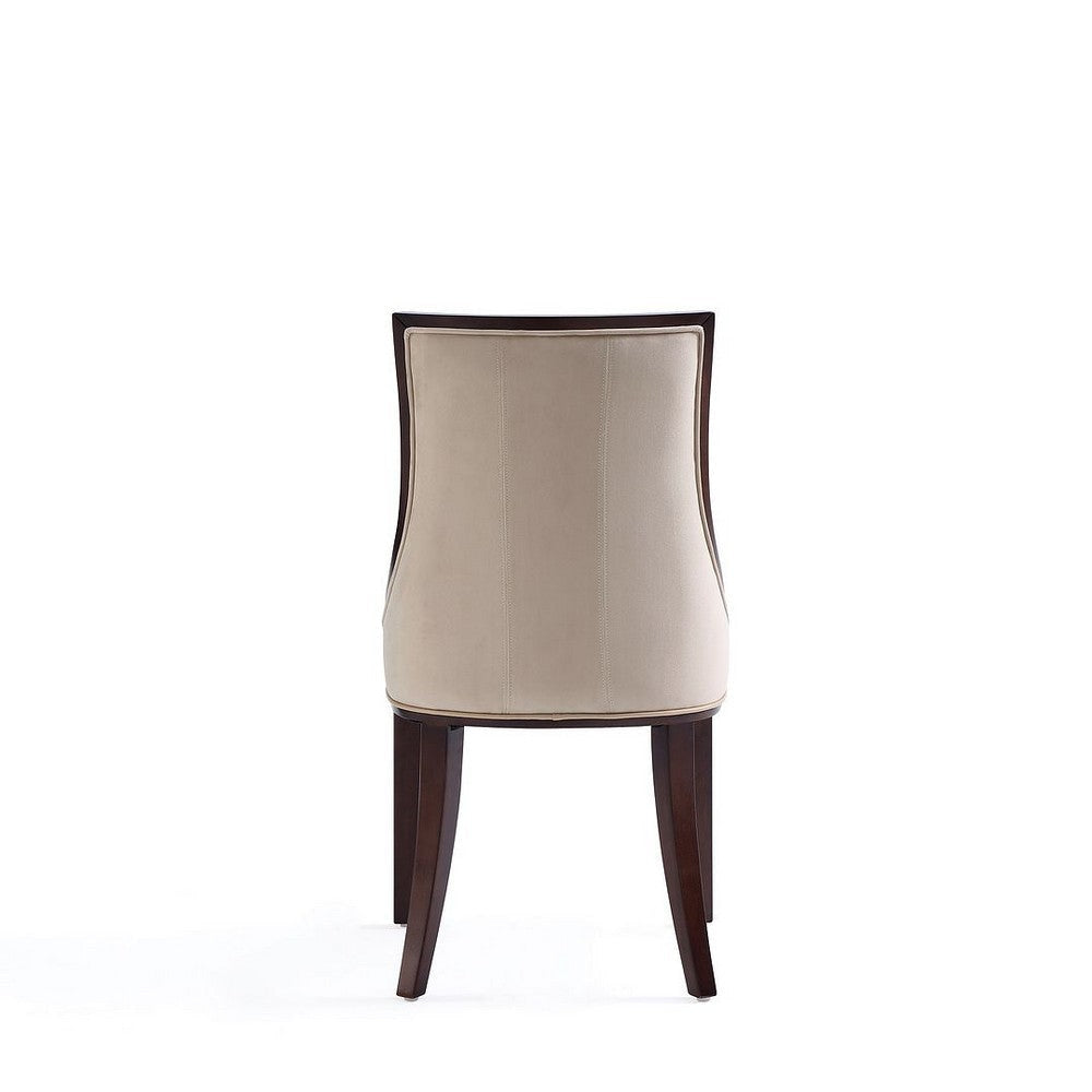 Fifth Avenue Faux Leather Dining Chair in Tan and Walnut (Set of 2) MHC-DC008-TN