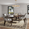 Fifth Avenue Faux Leather Dining Armchair in Silver and Walnut MHC-DC008AR-SV