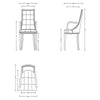 Fifth Avenue Faux Leather Dining Armchair in Silver and Walnut MHC-DC008AR-SV