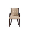 Fifth Avenue Faux Leather Dining Armchair in Tan and Walnut MHC-DC008AR-TN