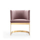 Aura Blush and Polished Brass Velvet Dining Chair MHC-DC026-BH