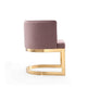 Aura Blush and Polished Brass Velvet Dining Chair MHC-DC026-BH