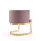Aura Blush and Polished Brass Velvet Dining Chair MHC-DC026-BH