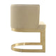 Aura Sand and Polished Brass Velvet Dining Chair MHC-DC026-SD
