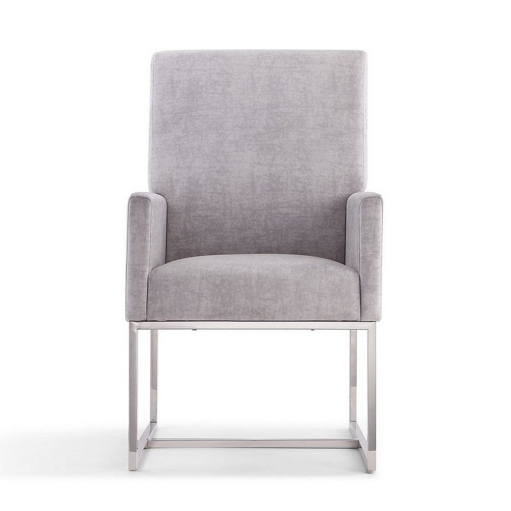 Element Grey Velvet Dining Armchair MHC-DC029-GY