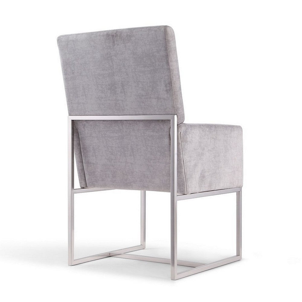 Element Grey Velvet Dining Armchair MHC-DC029-GY