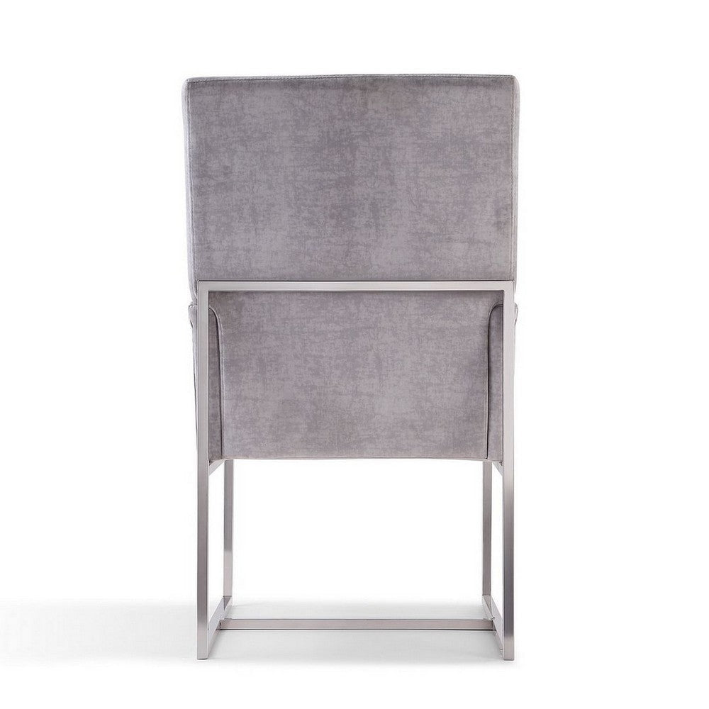 Element Grey Velvet Dining Armchair MHC-DC029-GY