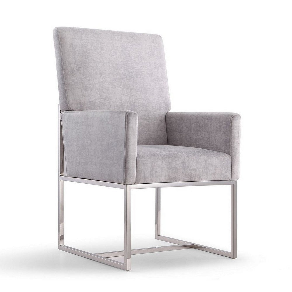 Element Grey Velvet Dining Armchair