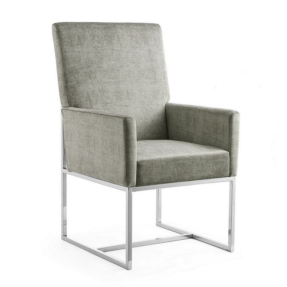 Element Steel Velvet Dining Armchair