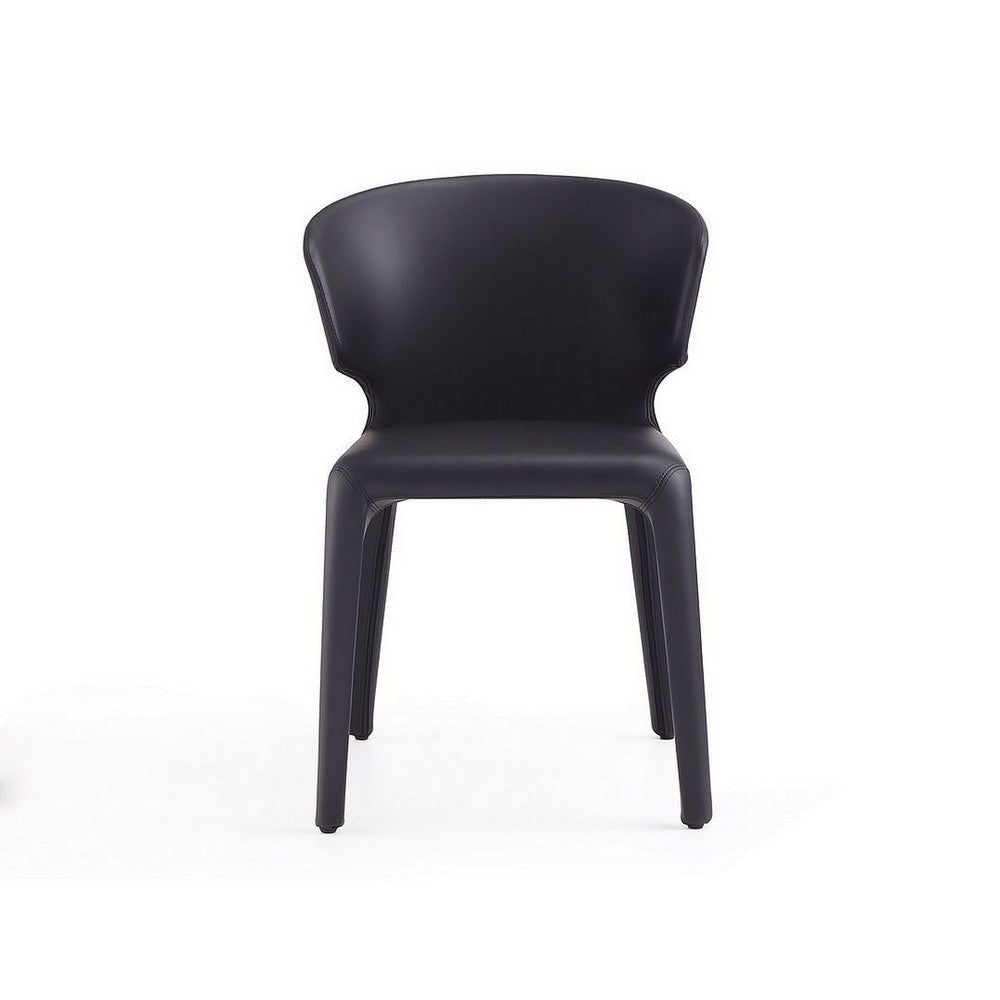 Conrad Black Faux Leather Dining Chair (Set of 2) MHC-DC031-BK