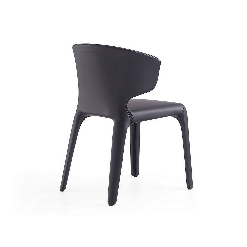 Conrad Black Faux Leather Dining Chair (Set of 2) MHC-DC031-BK