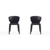 Conrad Black Faux Leather Dining Chair (Set of 2)