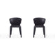 Conrad Black Faux Leather Dining Chair (Set of 2)