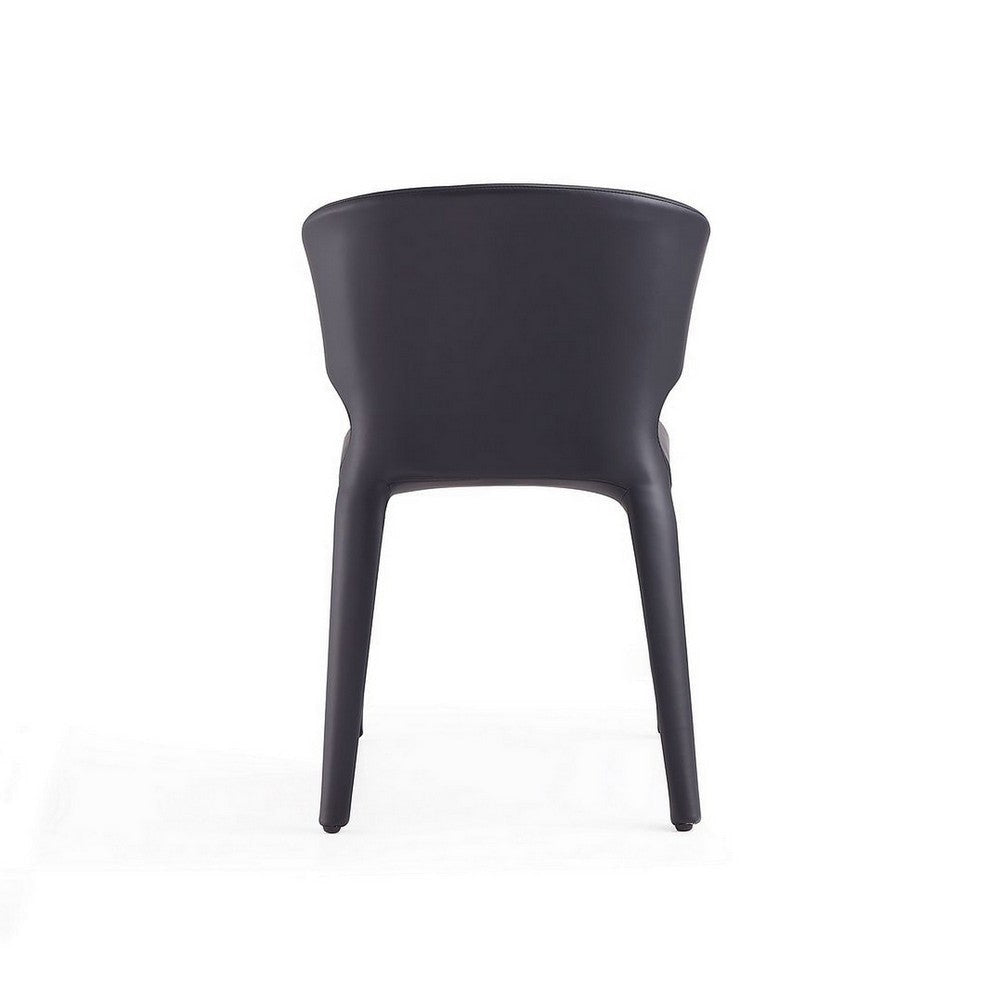Conrad Black Faux Leather Dining Chair (Set of 2) MHC-DC031-BK