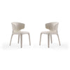 Conrad Cream Faux Leather Dining Chair (Set of 2)