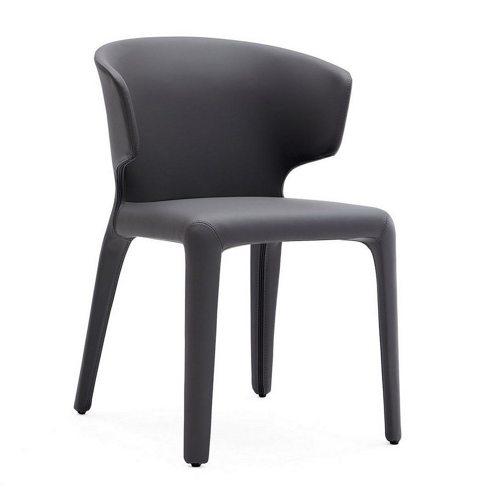 Conrad Grey Faux Leather Dining Chair (Set of 2) MHC-DC031-GY
