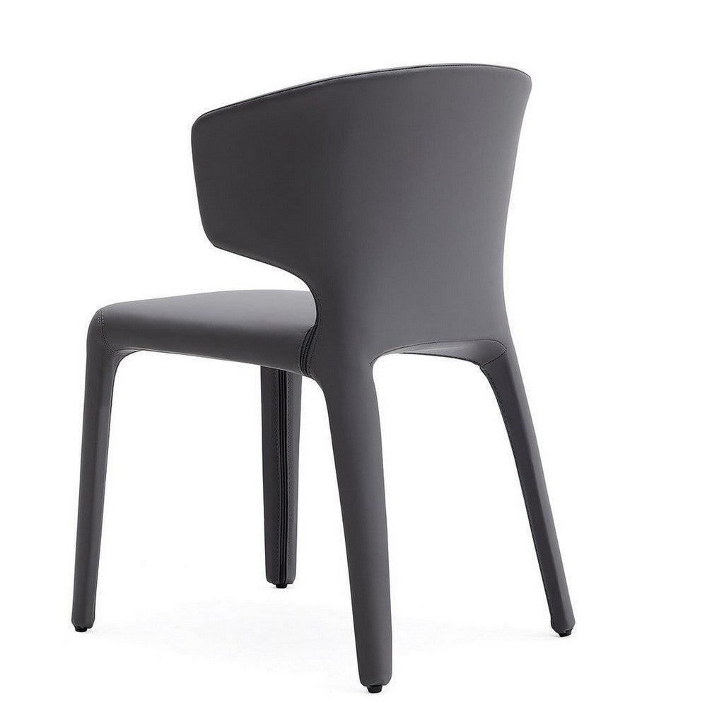 Conrad Grey Faux Leather Dining Chair (Set of 2) MHC-DC031-GY