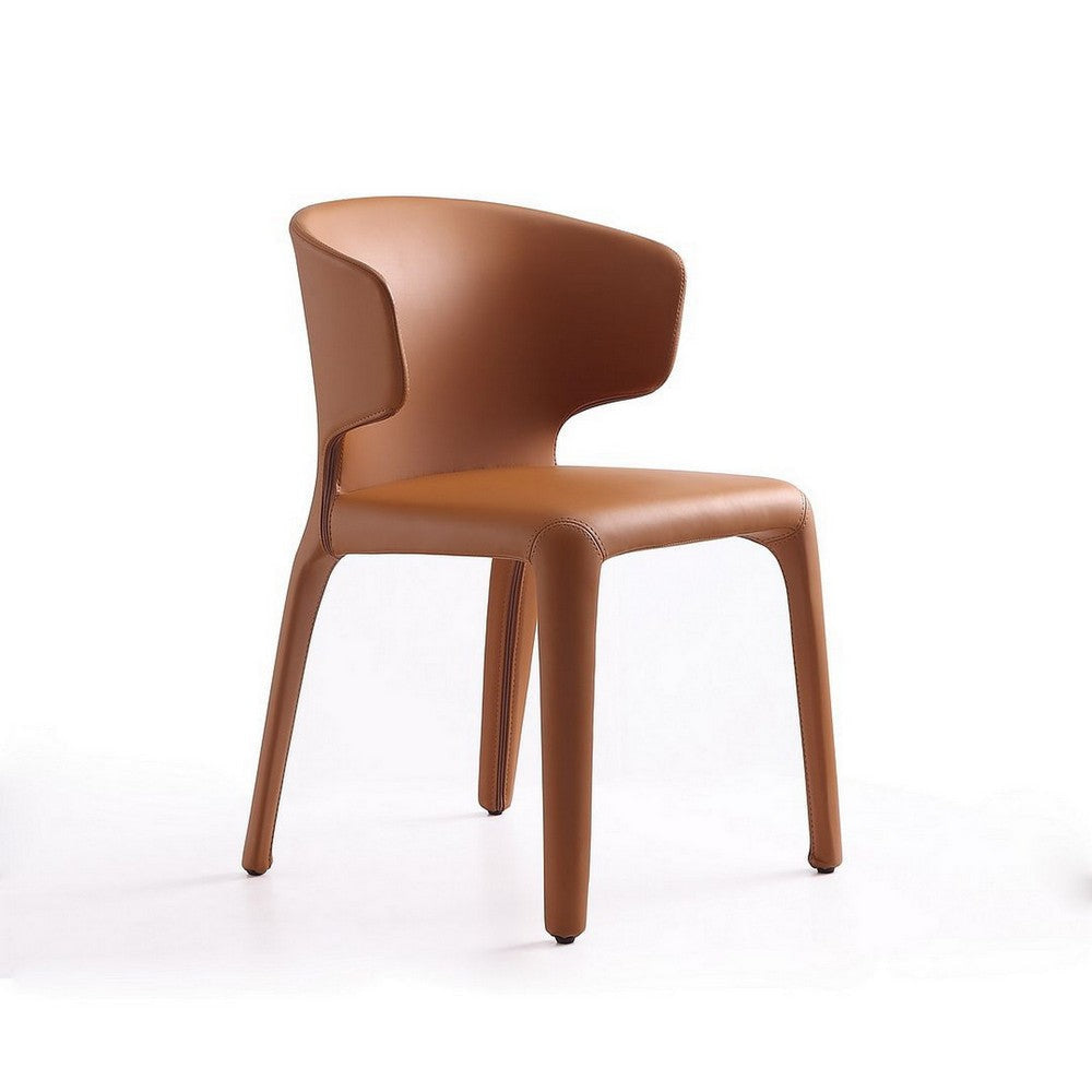 Conrad Saddle Faux Leather Dining Chair (Set of 2) MHC-DC031-SA