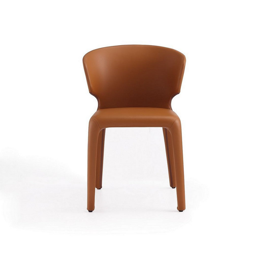 Conrad Saddle Faux Leather Dining Chair (Set of 2) MHC-DC031-SA