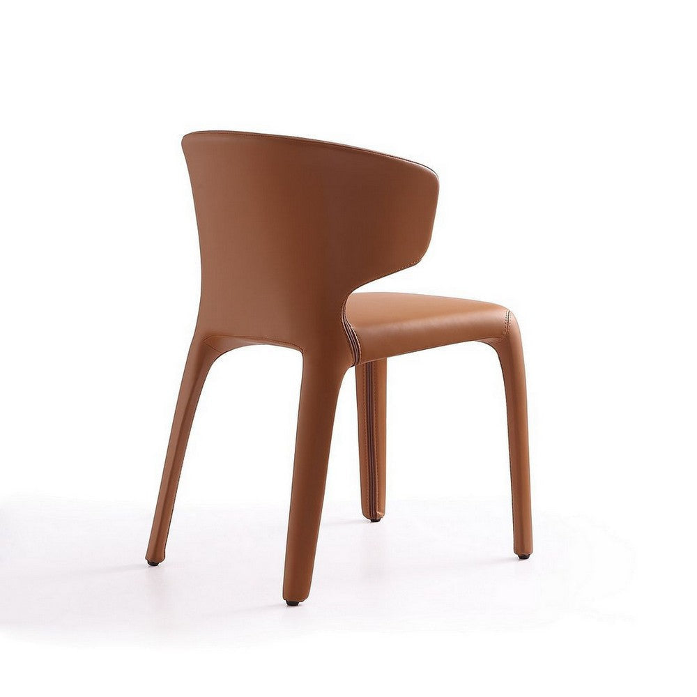 Conrad Saddle Faux Leather Dining Chair (Set of 2) MHC-DC031-SA