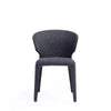 Conrad Modern Woven Tweed Dining Chair in Black (Set of 2) MHC-DC031-WBK