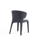 Conrad Modern Woven Tweed Dining Chair in Black (Set of 2) MHC-DC031-WBK