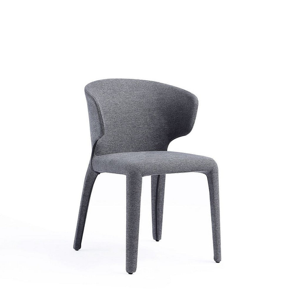 Conrad Modern Woven Tweed Dining Chair in Grey (Set of 2) MHC-DC031-WGY