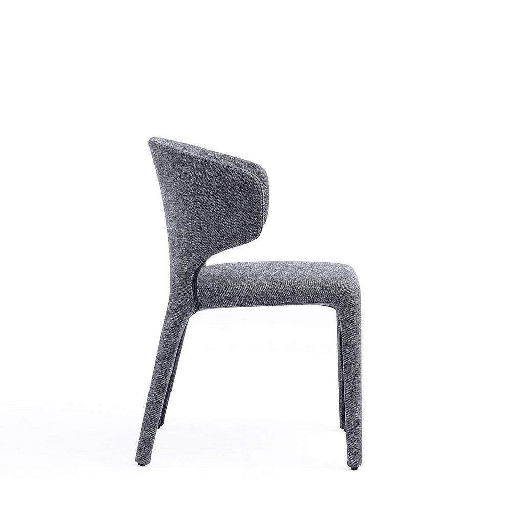 Conrad Modern Woven Tweed Dining Chair in Grey (Set of 2) MHC-DC031-WGY