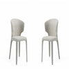 Conrad Modern Woven Tweed Dining Chair in Wheat (Set of 2)