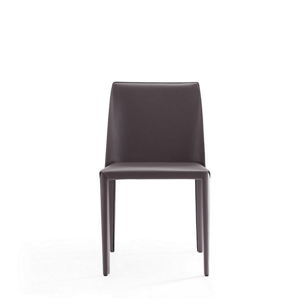 Paris Grey Saddle Leather Dining Chair (Set of 2) MHC-DC032-GY