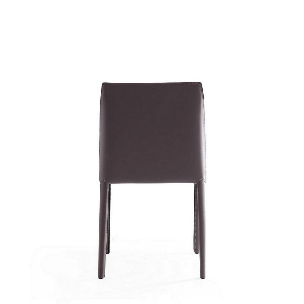 Paris Grey Saddle Leather Dining Chair (Set of 2) MHC-DC032-GY