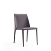 Paris Grey Saddle Leather Dining Chair (Set of 2)