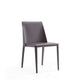 Paris Grey Saddle Leather Dining Chair (Set of 2)