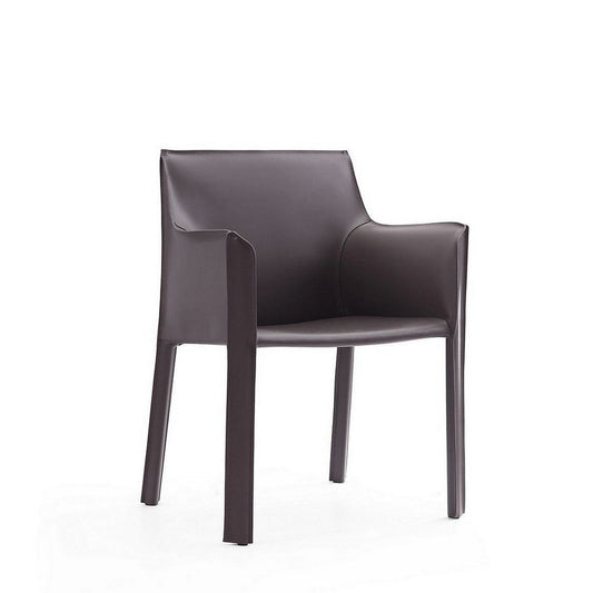 Vogue Grey Faux Leather Arm Chair